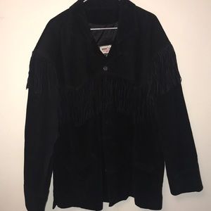MinneTonka vintage genuine leather tassel  jacket
